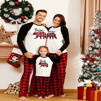 Sunsery Porodica koja odgovara Božićno pidžama Set mama medvjed pletenica za ispis odjeću za porodično