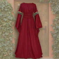 Wofeydo haljine za žene, ženska gotička vintage cosplay duljina haljina za ženu, haljine za dom haljine,