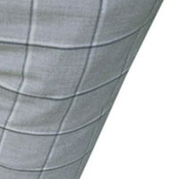 Muške hlače Ležerne hlače Provjerite poslovne ravno Slim FIT hlače Grey XXL