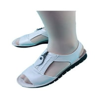 Prednjeg swalk dame ravne sandale gležnjače kožna sandala otvorena cipela za nožne prste radne jedine
