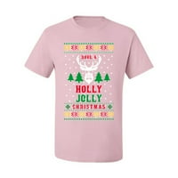 Divlji Bobby, imaju holi božićni ružni božićni džemper Muška grafička majica, svijetlo ružičasta, 3xl