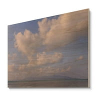 Art DesiganTart 'Oblaci pijesak i plavo nebo' Nautički i obalni drveni zidni umjetnički paneli - prirodno