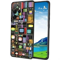 Kompatibilan sa Samsung Galaxy S ultra ultra telefonom, nostalgični-TV-test-test-uzorci - Case Silikonski