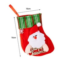 Božićne čarape viseći ukras slatka santa claus elk snjegović medvjed uzorak dizajn zabava ukras za ukrašavanje