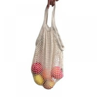Prijenosne vrećice za prekršaj za višekratnu upotrebu voće i povrća torba za pranje pamuk mrežica nude organski organizator Trgovina duge ručke neto tajota