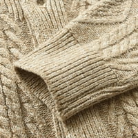 Muški vuneni pulover Top dugih rukava ugodan pleteni džemper za odmor jesen zimske proljeće 2xl crna