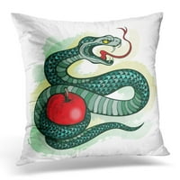 Bijela boja Tattoo zmija Apple Zabranjeni jastučni jastučni jastučni poklopac jastuk