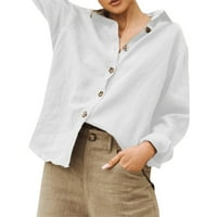 Gyujnb ženske košulje proljeće ljeto tanko dugme dolje majice za žene modni rever dugih rukava dugme