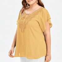 Fullure Casual vrhovi za žene bez rukava sa pulcama plus veličina majica Bluza Bluza Top Tee majice