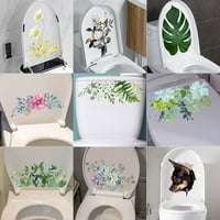 Zruodwans crtani kupatilo naljepnica Creative Cvjetni trava naljepnica za toalet ukloniti PVC zidni