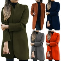 Olliget zimski plišani kaput za žene modni vuneni kaput jakna dame toplo dugačak preko kaput OwewardFassion