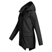 NJSHNMN ženska lagana vodootporna jakna lagana vanjska aktivna vjetrobranski kaput, s, crni