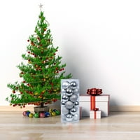 Pudcoco božićno drvce viseći kuglicu DIY CRAFT Ornament Novogodišnji ukras za zabavu Poklon Viseća kugla