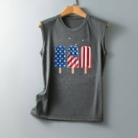 4. jula tenkovi za žene Američka zastava tine majice Vintage SAD Patriots Top Summer casual kratki rukav