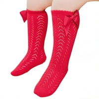 Par djeca djeca djeca dječje djevojke mekane slatke ugodne čarape koljena čvrsto tkanje ne-kliznih čistog pamučnog koljena visoke čarape