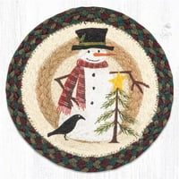Capitol uvozi 80-508ST u. Snjegović sa drvećem tiskanim okruglim trivet