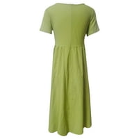 XYSAQA haljine Boho haljina za žene Modne žene Ljeto Vintage kratki rukav vezeni casual haljina kratki