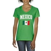 - Ženska majica s kratkim rukavima V-izrez - Meksiko