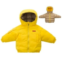 Toddler Kids Baby Boys Girls Winter Warm patentni zatvarač Čvrsti dvostrani obloženi kaputi odjeća na