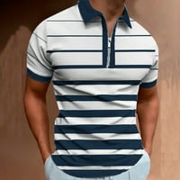 Leesechin Ljetne košulje za muškarce Cleariance 3D tiskani rever Pola zip pulover Atlezure Skraćena