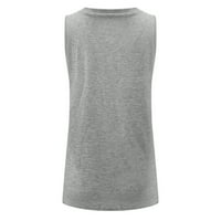 Vrhovi rezervoara bez rukava za žene labave fit casure ljeto V izrez Osnovne majice plus veličine Trendy