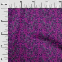 Onuone pamuk fle purple tkanina Tropska lisnata tkanina za šivanje tiskane plafne tkanine pored dvorišta