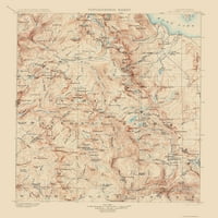 Mapa Topo - MT Lyell California Quad - Marshall - 23. 28. - Mat Art Paper