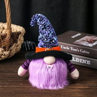 Juhai Svjetlina bez licane lutke simpatična tkanina blistala Halloween Gnome Desktop ukras za poklone