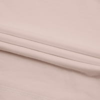 Stalne haljine za žene Žene Ležerne prilike pune boje kratkog rukava O-izrez džep pamuk i posteljina