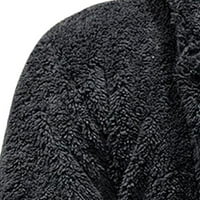 TEJIOJIO Zimska čišćenje Muškarci Zimske duge rukave Fleece toplo s kaputama sa kapuljačom