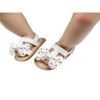 Mialiley Baby Girls PU kožne sandale, točkice Bowknot Princess Haljina cipele Neklizajuće novorođenče