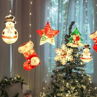 Božićne privjeske svjetla sa kukom LED ukrasima Snowflake Star Svjetiljka Xmas Decor Savršen poklon