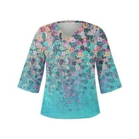 Ljetni vrhovi za žene Trendy V rect T-majice ugleda casual čipke Dressy tops Tunic bluze chmora