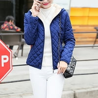 Tkinga modna ženska lagana tanka podstavljena odjeća plus zip patentna termalna jakna s zip-boja - Navy