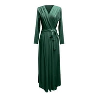 Haljine Wozhidaoke za žene kaftan abaya haljina s dugim rukavima selfie dvostruke maxi haljine ženske