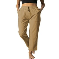 SprifAllBaby ženske ležerne pantalone plus veličine crnka visoke struk labave noge ravne gaće
