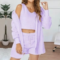 DrpGunly pidžame za žene postavljene modne tople meke tople platnu kratke hlače Slatka odjeća za spavanje