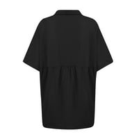Košulje za žene Modni casual vrhovi tiskane majice kratkih rukava T majice crna m
