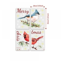 Božićni bor ptice Nova godina donosi mir i sretan božićni zidni naljepnica naljepnica naljepnica za