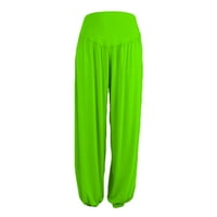 Rukavice Handerpants Ženske hlače Chinos High Squik uspon gležanske palete zelene 2xl