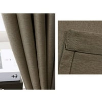 Innerwin zavjesa za crtanje Jedinstveno ploča Termalno samoljepljivo gornje zavjese izolirana spavaća soba ventilantna puna boja privatnost kuhinja Khaki 27.56x70.87