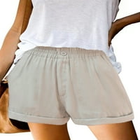 Ženske vrećama Mini pantne dame ravne noge dno džepova Sport koji trče pune boje labave kratke vruće