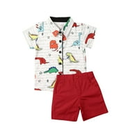 Suantret Toddler Baby Boy Majica s kratkim rukavima Down Shorts Set 2T 3T 4T 5T 6T Outfits Ljetna odjeća