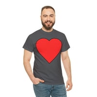 Crveno srce crtanje unizirane grafičke majice, veličina S-5XL