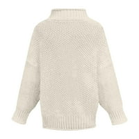 Scyoekwg Ženski džemperi jesen zimski džemperi dugih rukava na vrhu Ležerne prilike sa visokim vratom