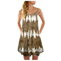 HHEI_K PROM DRESS Ženska modna ljetna ležerna prsluka bez rukava s kratkim printom Ispis labava spremnik