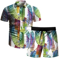 XYSAQA muške havajske majice, ležerne majice i kratke majice sa spuštenim kratkim rukavima, ljetna plaža