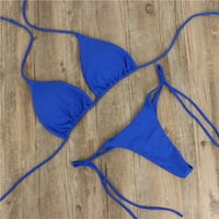 Ljetne seksi žene Sportski kupaći kostimi seksi bikini donje rublje Valentine's Padnjas Blue XL