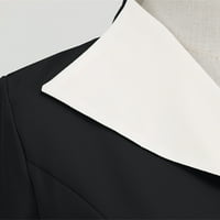 Ženske haljine kratki rukav A-line Dužina gležnja modna Slijeto V-izrez ljetna haljina crna m