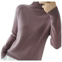 Hoodies Wozhidaoke za žene Turtleneck džemper jesen i novo zadebljani korejski pulover u boji labavi